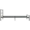vidaXL Bed Frame without Mattress Grey Metal 90x200 cm