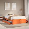 vidaXL Bed Frame without Mattress with Drawers Wax Brown 140x200 cm Solid Wood Pine