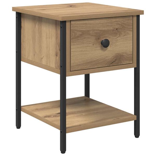 vidaXL Bedside Table Artisan Oak 34 x 35.5 x 45 cm Engineered Wood
