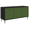 vidaXL TV Cabinet GELEEN 102 x 33 x 51 cm Black Oak Engineered Wood