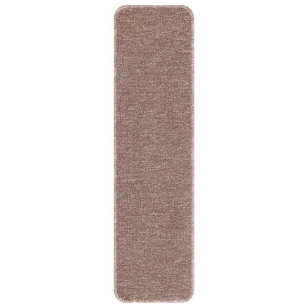 vidaXL Anti-slip Stair Mats 15 pcs Light brown 75 x 20 cm PP