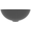 vidaXL Bathroom Sink Ceramic Dark Grey Round