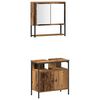 vidaXL Bathroom Furniture Set with Door 4 pcs Old wood Engineered wood