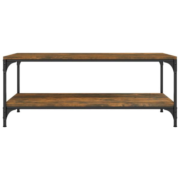vidaXL Coffee Table Smoked Oak 80x50x40 cm Engineered Wood
