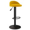 vidaXL Bar Stools 2 pcs Yellow Velvet