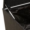 vidaXL Garden Storage Box with Wheels Black 283L Poly Rattan