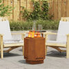 vidaXL Smokeless Fire Pit Brown 38 x 38 x 51 cm Steel