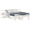 vidaXL Bed Frame with Headboard White 120 x 200 cm Solid Pine Wood