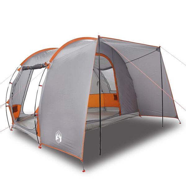 vidaXL Car Tent 2-Person Grey and Orange Waterproof