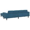 vidaXL Sofa Set Blue Velvet