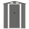 vidaXL Garden Shed Light Grey 192x274x223 cm Galvanised Steel