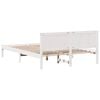vidaXL Bed Frame White 140 x 200 cm Solid Pine wood