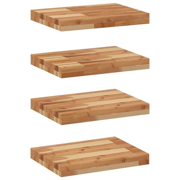 vidaXL Floating Shelves 4 pcs 40x30x4 cm Oil Finished Solid Wood Acacia