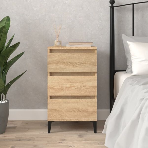 vidaXL Bedside Cabinet Sonoma Oak 40x35x70 cm Engineered Wood