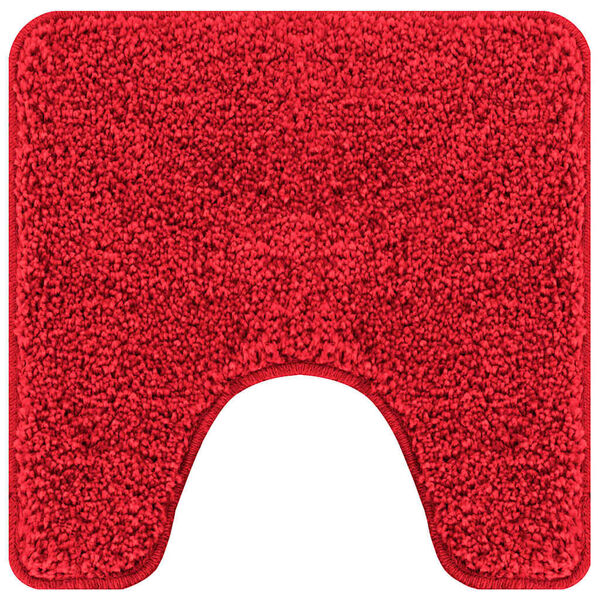 vidaXL Anti-slip Bath Mat with Toilet Cut Red 50 x 50 cm PP
