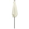 vidaXL Garden Parasol with LED Lights and Aluminium Pole 300 cm Sand White