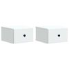 vidaXL Wall-Mounted Bedside Cabinet 2 pcs White 34.5 x 33 x 20 cm
