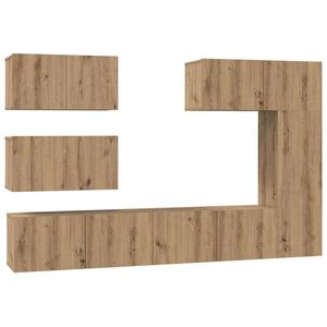 vidaXL TV Cabinet Set 6 pcs Artisan Oak Engineered Wood