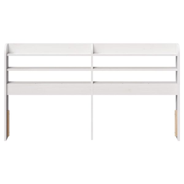 vidaXL Headboard with Shelves White 135 cm Solid Wood Pine
