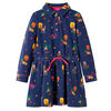 vidaXL Kids'Dress with Long Sleeves and Drawstring Navy 116