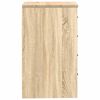 vidaXL Garage Storage Cabinet Sonoma Oak 40x51x85 cm Solid Wood Pine