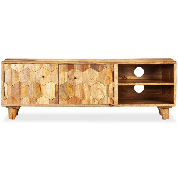 vidaXL TV Cabinet Solid Mango Wood 118x35x40 cm
