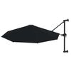 vidaXL Wall-Mounted Garden Parasol with Metal Pole 300 cm Black