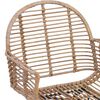 vidaXL Dining Chair 2 pcs Natural 44 x 44 x 74 cm Rattan and Iron