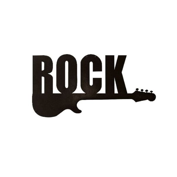 Homemania Wall Decoration Words 50x25 cm Steel Black