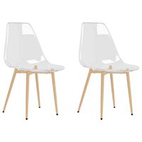 vidaXL Dining Chairs 2 pcs Transparent PET