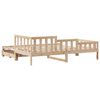 vidaXL Daybed with Trundle and Drawers without Mattress 90x200 cm