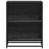 vidaXL Book Cabinet Black 60x35x76 cm Engineered Wood