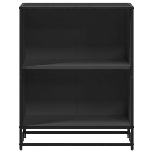 vidaXL Book Cabinet Black 60x35x76 cm Engineered Wood