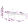 vidaXL Bed Frame with Headboard Brown 90 x 200 cm Solid Pine Wood