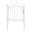 vidaXL Garden Gate Woerden Steel 1x1.5 m White