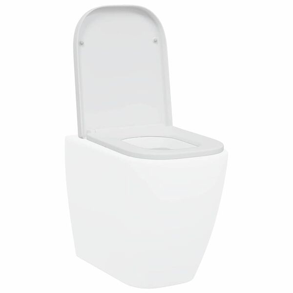 vidaXL Quick Release Toilet suitable for Seat White 44.5 x 35 x 3.6 cm