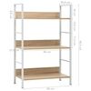 vidaXL 3-Layer Book Shelf Oak 60x27.6x90.5 cm Engineered Wood
