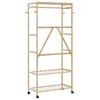 vidaXL Clothes Rack with Shelves and Wheels 90x40x179.5 cm Bamboo