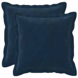 vidaXL Cushion Cover 2 pcs HOUTEN Blue 35 x 35 cm Microfiber Fleece
