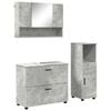 vidaXL Bathroom Furniture Set 3 pcs Concrete grey Engineered wood