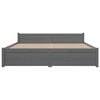 vidaXL Bed Frame without Mattress Grey Solid Wood 135x190 cm Double Double