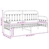 vidaXL Daybed Frame with Headboard Black 80 x 200 cm Steel