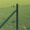 vidaXL Fence Post Green 10 x 0.8 m (12 x 12 mm mesh) Steel and PVC