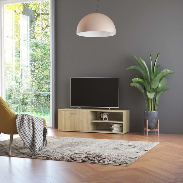 vidaXL TV Cabinet Sonoma Oak 120x34x37 cm Engineered Wood