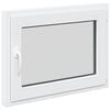 vidaXL Basement Window RISOR 80 x 70 cm PVC and Glass White