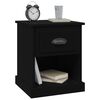 vidaXL Bedside Cabinets 2 pcs Black 39x39x47.5 cm Engineered Wood