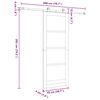 vidaXL Sliding Door White and Black 78 x 202 cm Solid Pine Wood