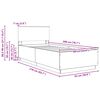 vidaXL Bed Frame with Headboard Black 90 x 200 cm Engineered Wood