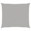 vidaXL Sunshade Sail Light Grey and White 6 x 8 m HDPE