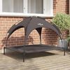vidaXL Dog Bed Folding Manual Brown 104 x 86 x 84.5 cm Steel